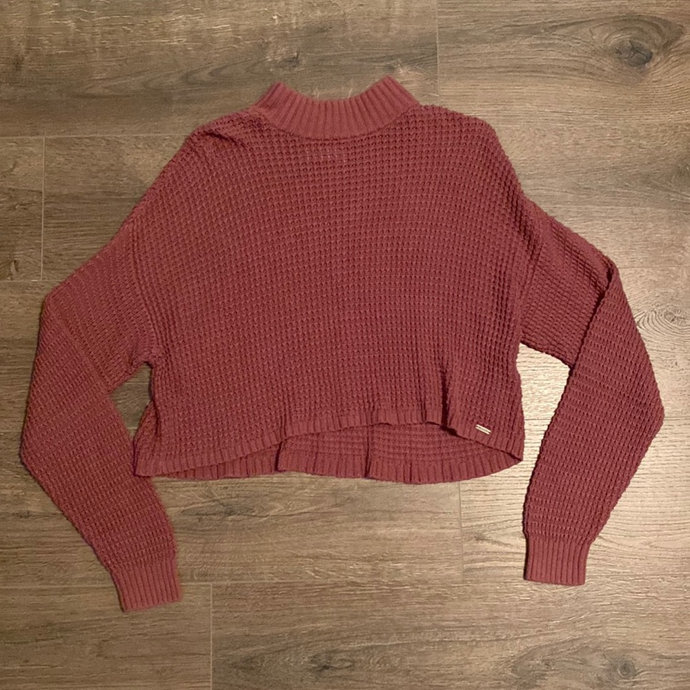Hollister purple cropped sweater